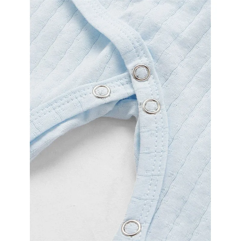 Long Sleeve Newborn Baby Boy Jumpsuit Popper Tape Wrap Cotton Viscose from Bamboo Baby Romper