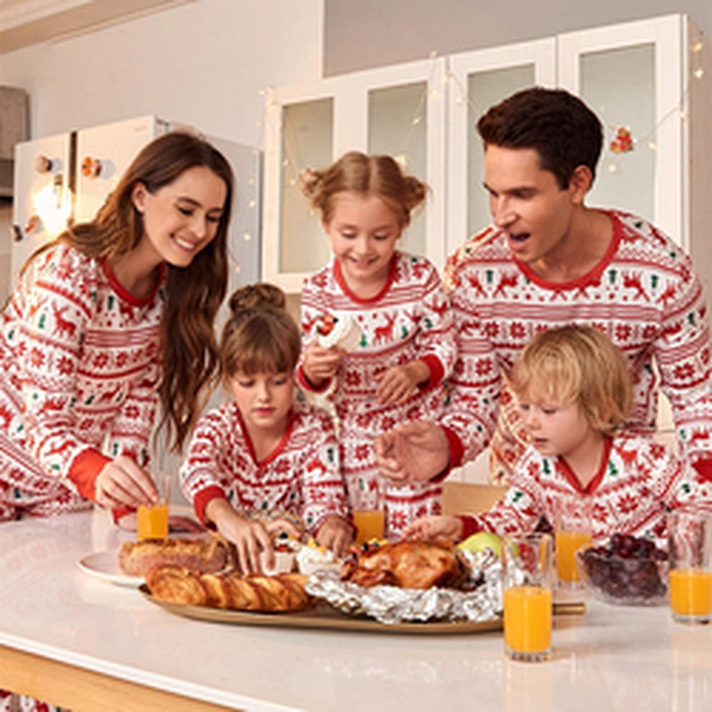 Long Sleeve Matching Family Christmas Pajamas PJs Cotton Christmas Pajamas Sets