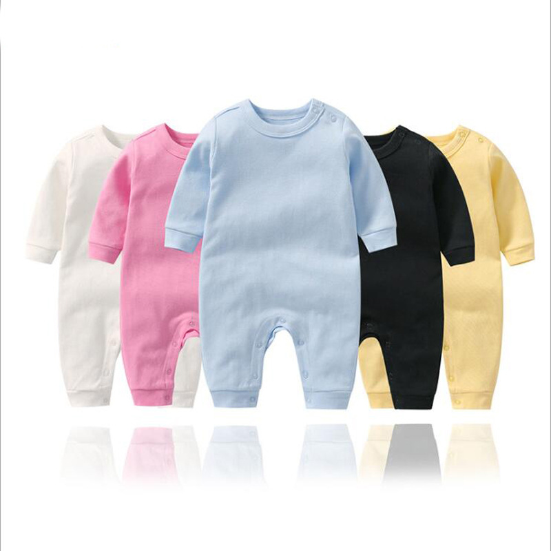 Long Sleeve Baby Romper Soft Breathable 100% Organic Cotton Baby Clothes