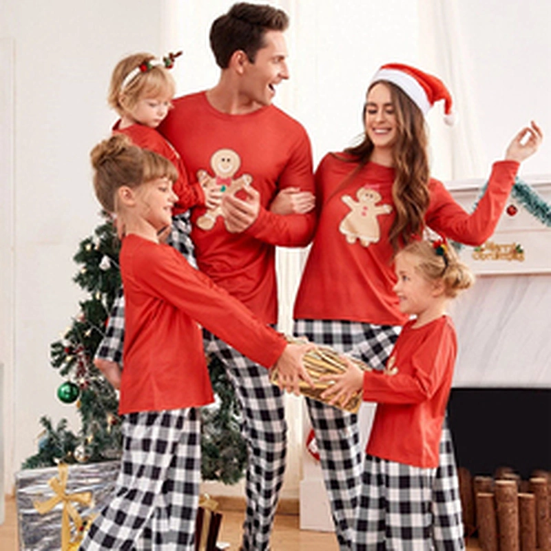 Buffalo Plaid Family Christmas Pajamas Custom Print Top & Pants Matching Christmas Pyjamas