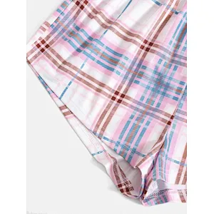 OEM Casual Plaid Women's Pajama Shorts Tartan Print Sleeping Shorts