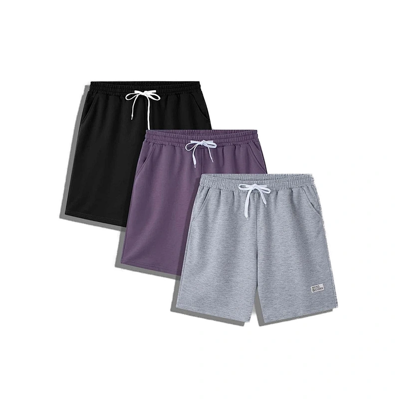 Summer Custom Cotton Shorts Men Terry Pocket Letter Printed Men Running Gym Shorts for Men