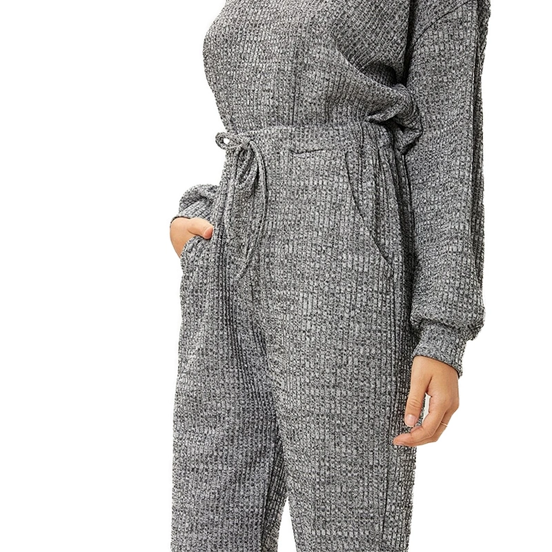 Navy Linen Loose PJ Pants Women With Front Slant Pockets And Back Patch Pocket Sleep Pajama Pants