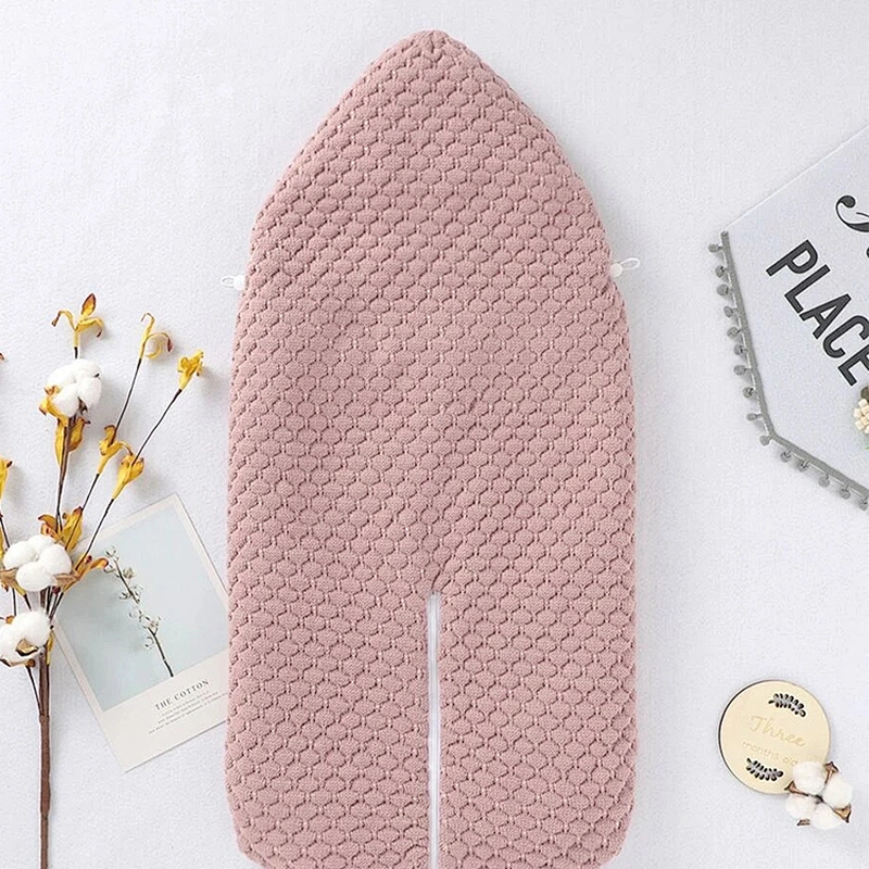 Infant Baby Girls Zip Sleeping Bag New Born Baby 100% Acrylic Letter Patched Zip Up Sleep Bag for Kids