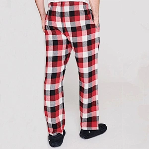 Soft Cotton Pyjama Lounge Pants Casual Custom Men Plaid Pajama Pants