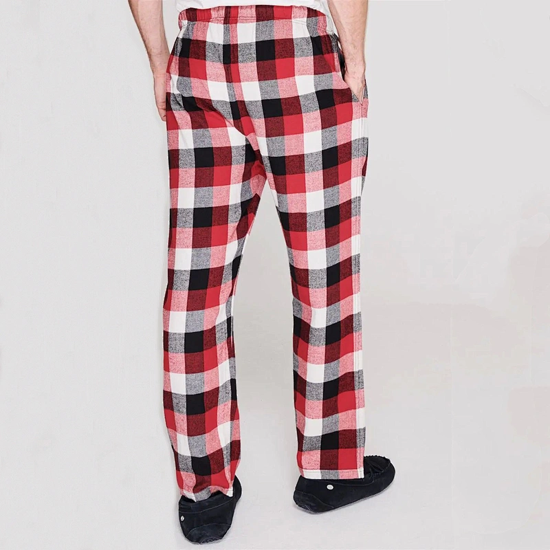 Soft Cotton Pyjama Lounge Pants Casual Custom Men Plaid Pajama Pants