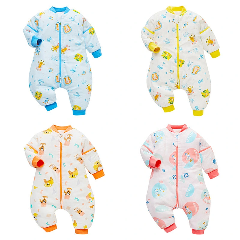 Wholesale solid baby jumpsuits girl OEM ODM custom sleepwear Soft Newborn Baby 100% Cotton Romper