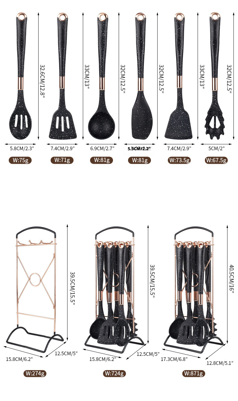 10pcs Silicone Utensil Set