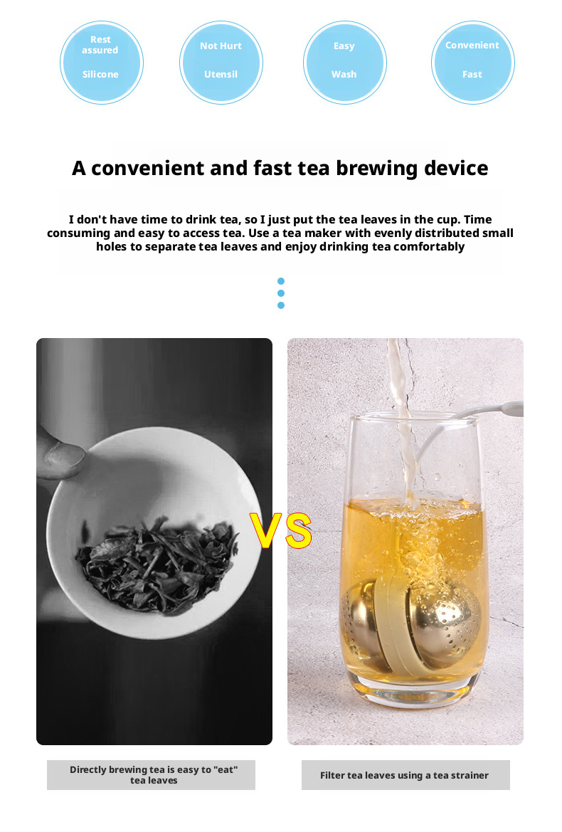 tea ball with silicone chain