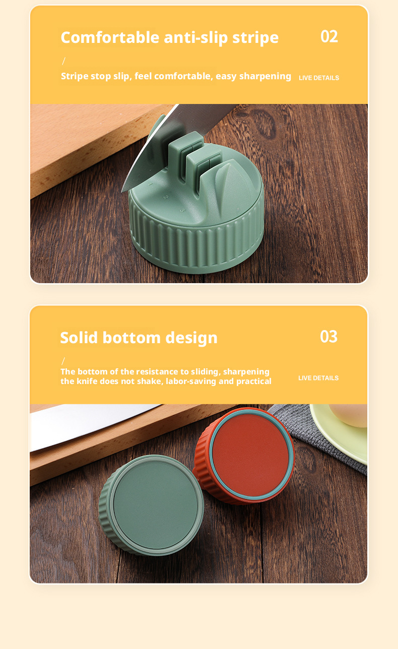 Three-in-one knife sharpener