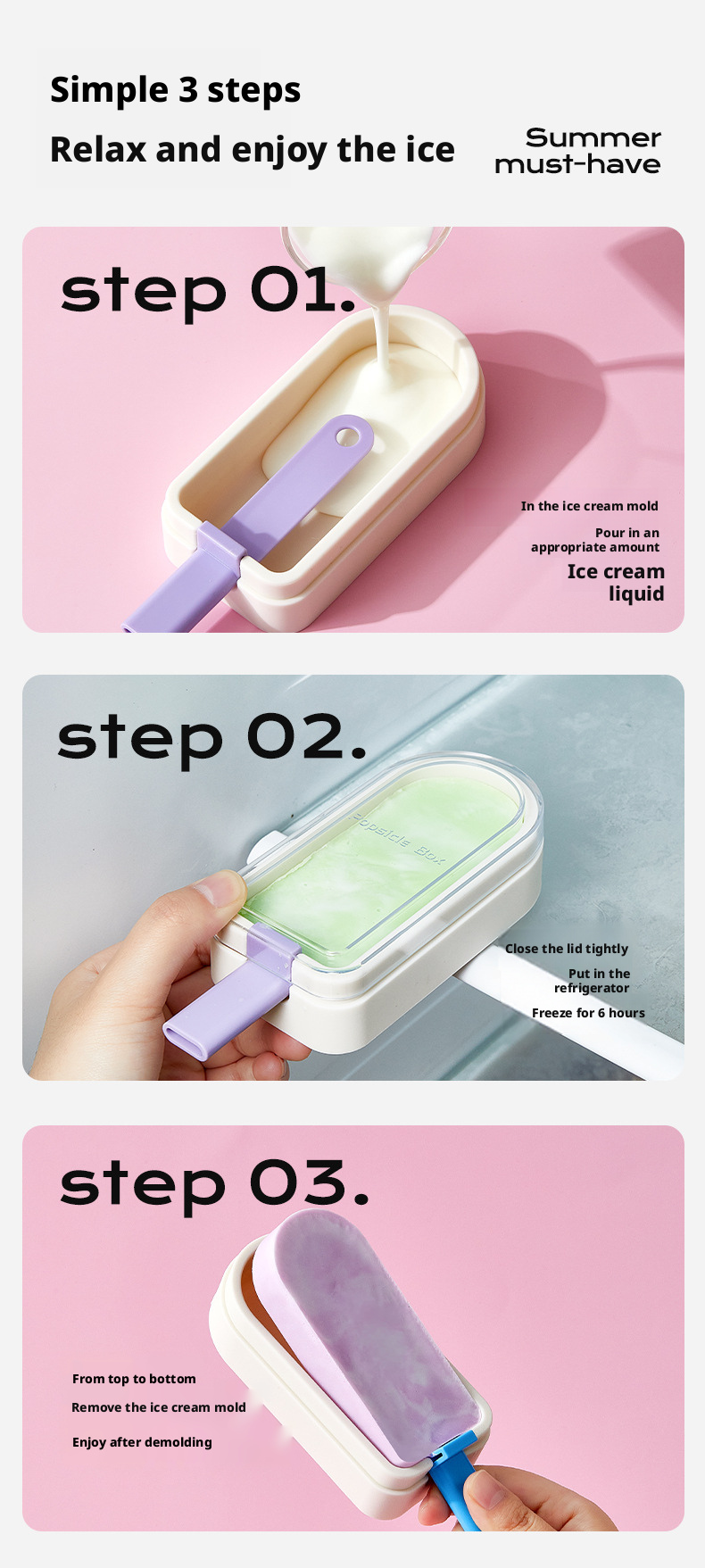 Creative Silicone Ice Cream Molds