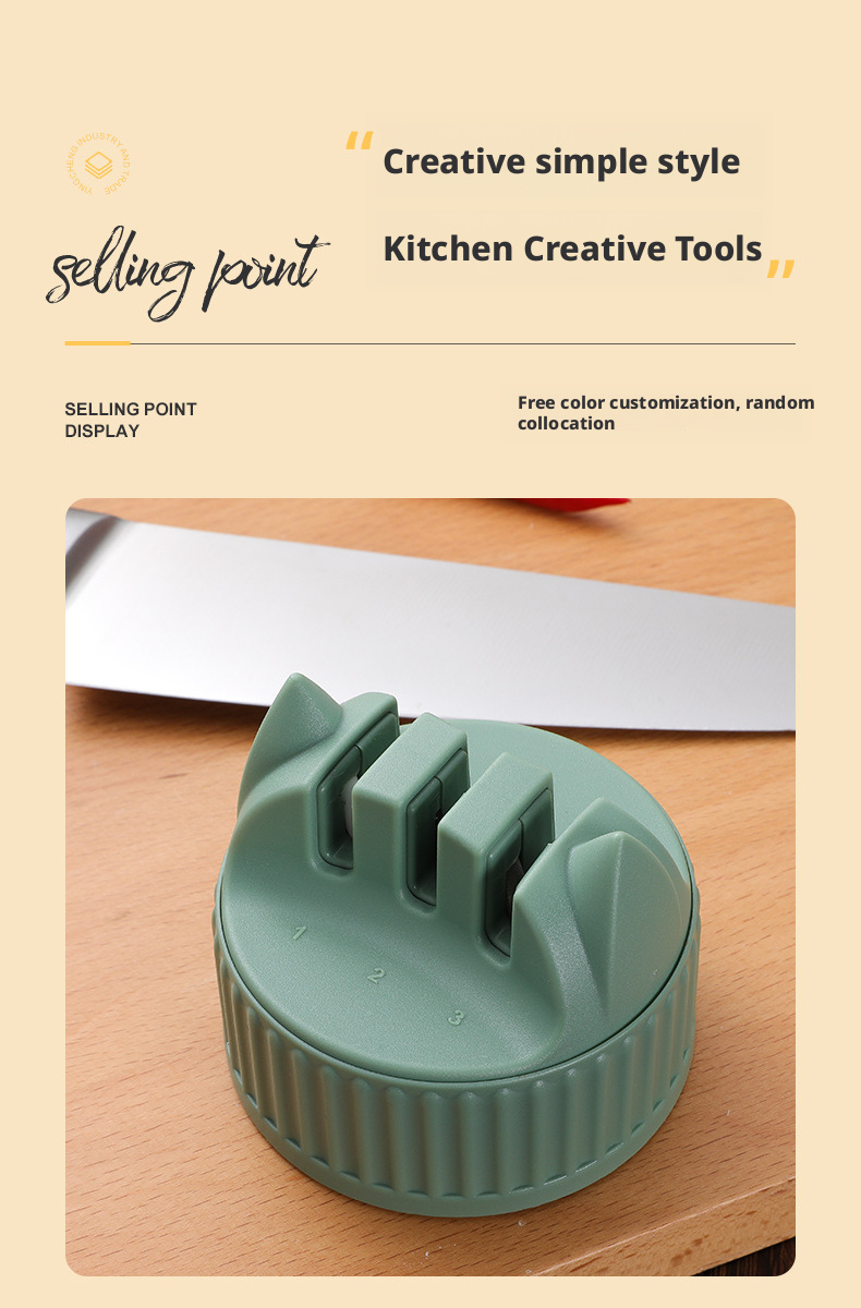 Three-in-one knife sharpener