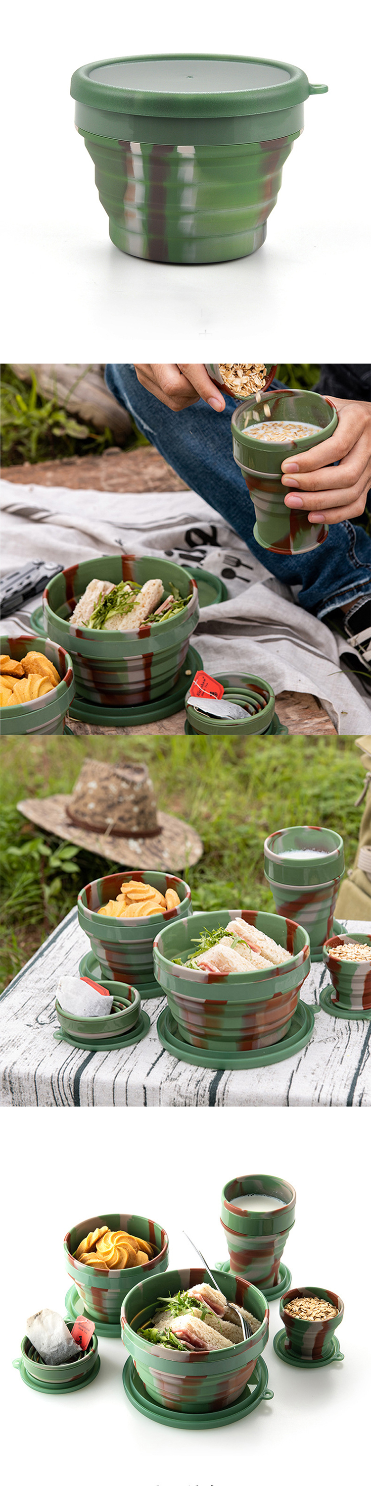 silicone camouflage bowl
