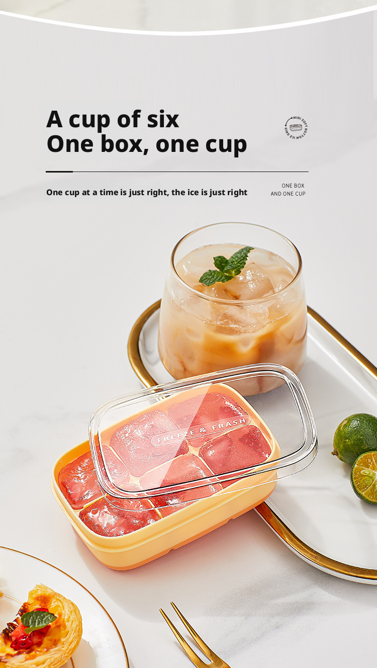 6-Hole Silicone Ice Cube Tray