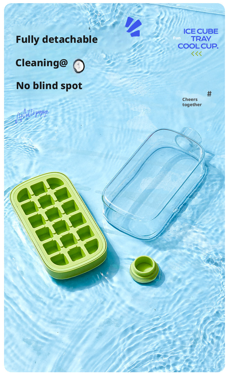 Silicone ice cube tray water bottle