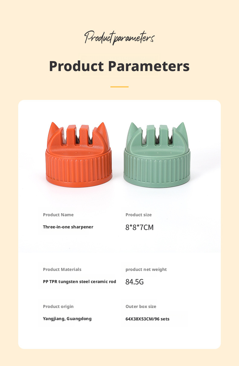 Three-in-one knife sharpener