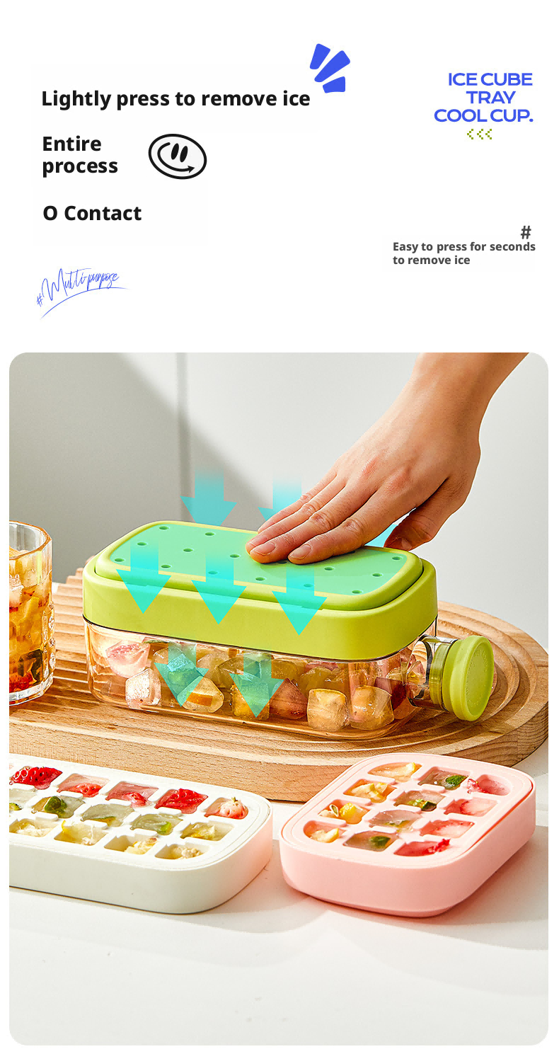 Silicone ice cube tray water bottle