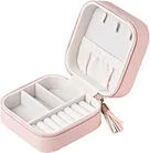 pink travel jewelry case
