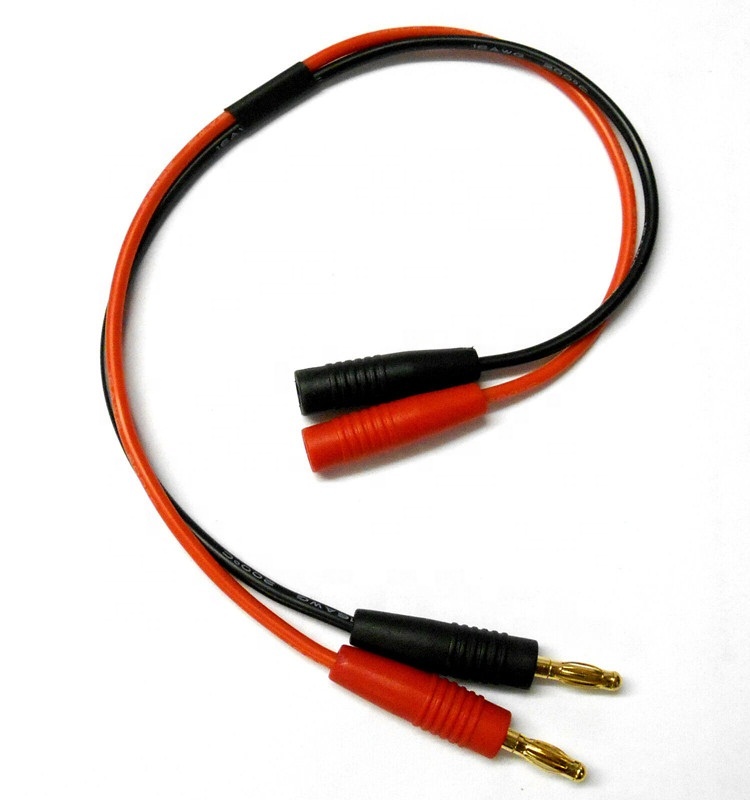 4.0mm Banana Bullet Plug Connector Male to Female Charging Extension Cable 30cm
