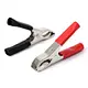 30a Insulated 12v battery terminal clamps Black Red Durable Heavy Duty Clamps 75mm Heavy Duty Large Metal Battery Clamp Alligator Clip