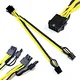 20CM PCI-E 6pin Female to Dual 8pin (6+2) Pin Y Splitter Video Card Power Adapter Cable