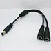 Customized dc power splitter cable 5.5*2.1mm male to 2 female Splitter Power Cable