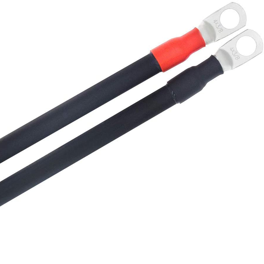 4AWG battery power cable for Solar Auto RV Motorcycle Car And Marine 300mm 5/16 Lugs