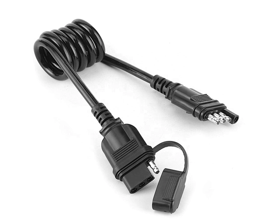 RV 4 Way Flat Trailer Extension Coiled Cable