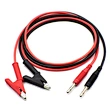 4mm Banana Plug to Alligator Clip Test Lead Wire Cable Set 14AWG 1M for Multimeter