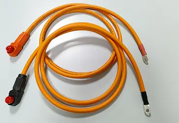 Connect the battery string power supply to the high-voltage wiring harness