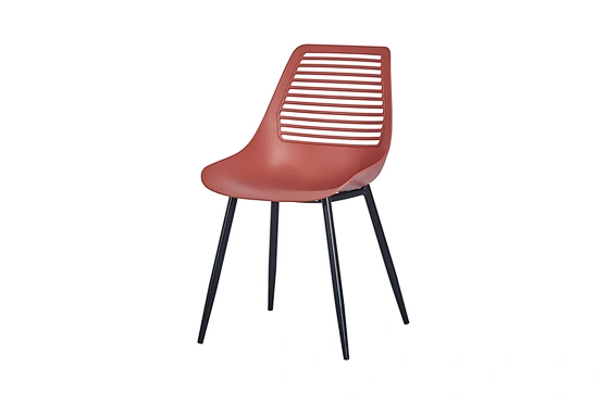 red plastic chair
