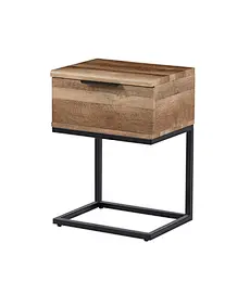 wood bedside tables metal leg