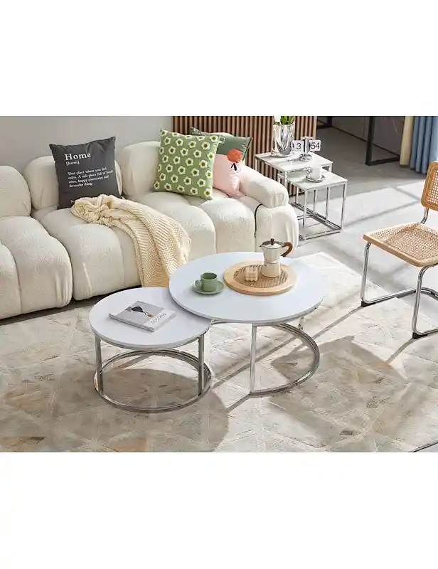 white coffee table