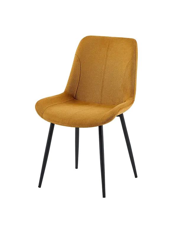 yellow upholstered chair