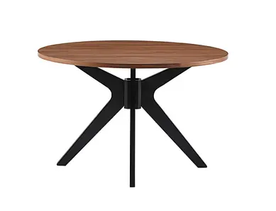 wood dining table black leg