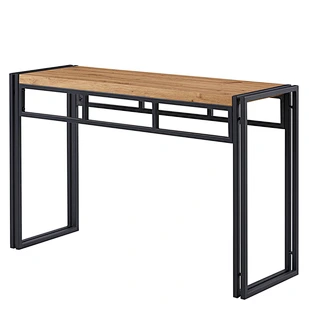 MDF top side tables with black powder coated metal leg