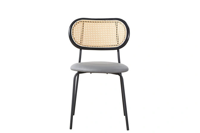 black rattan dining chair