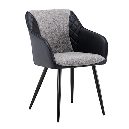 dining chair boucle & PU armchair