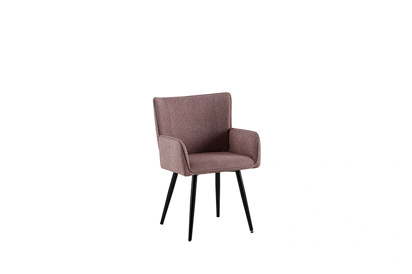 dining chair armchair black leg fabric seat