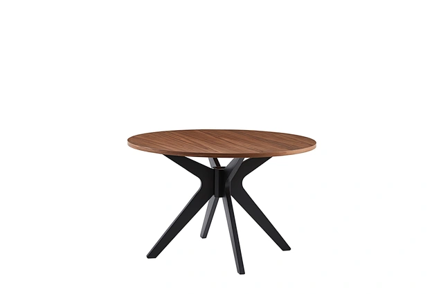 MDF table dining table black powdered coating legs
