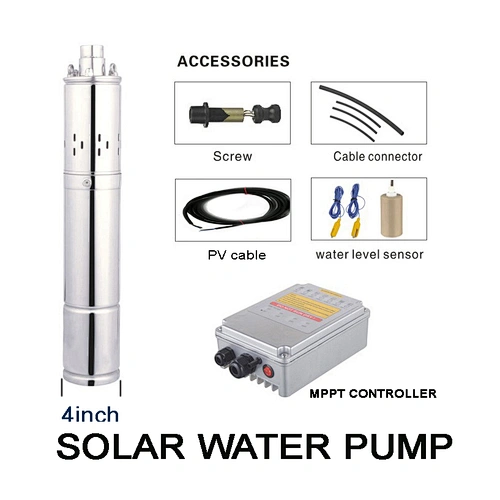 PWSJINTAI Stainless Steel 304 Solar Powered Bore Water Pump