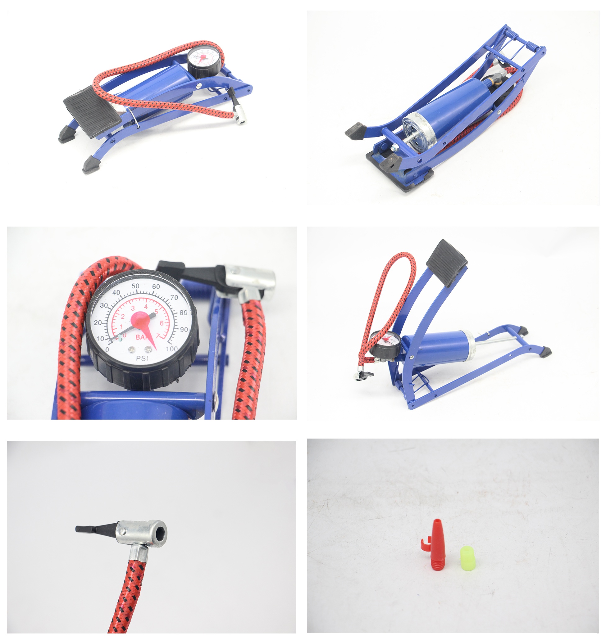 Bicycle Foot Floor Pump with Precision Pressure Gauge