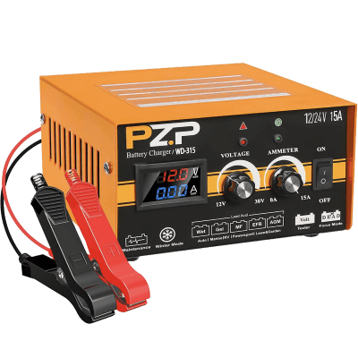 0-15A 12V / 24V Protable Manual Battery Charger