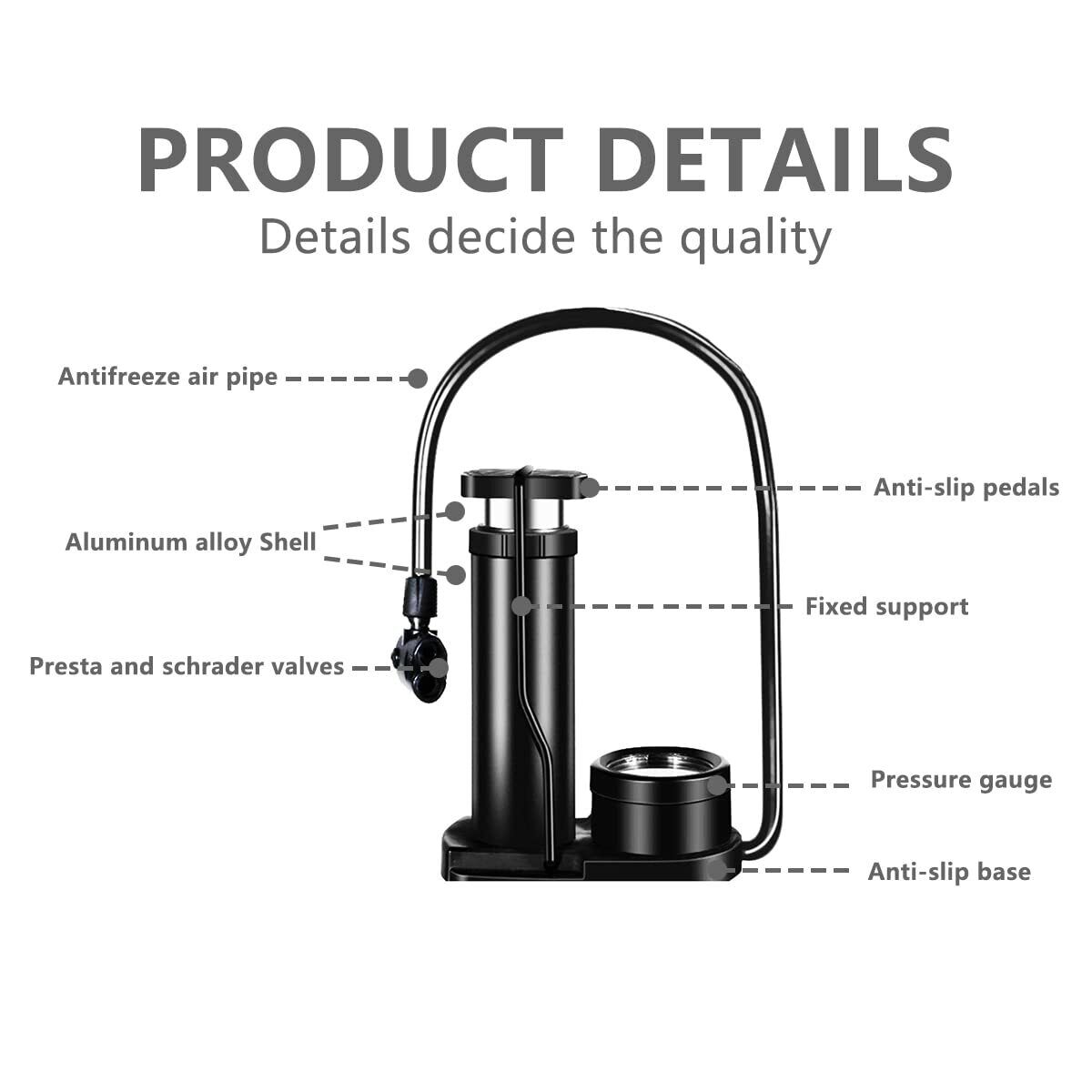 Handheld Pump Portable Tire Inflator For Bike, Motorcycle and Ball