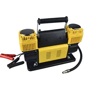 12V Tire Pump Heavy-Duty Double Cylinders Direct Drive Metal Pump Air Compressor