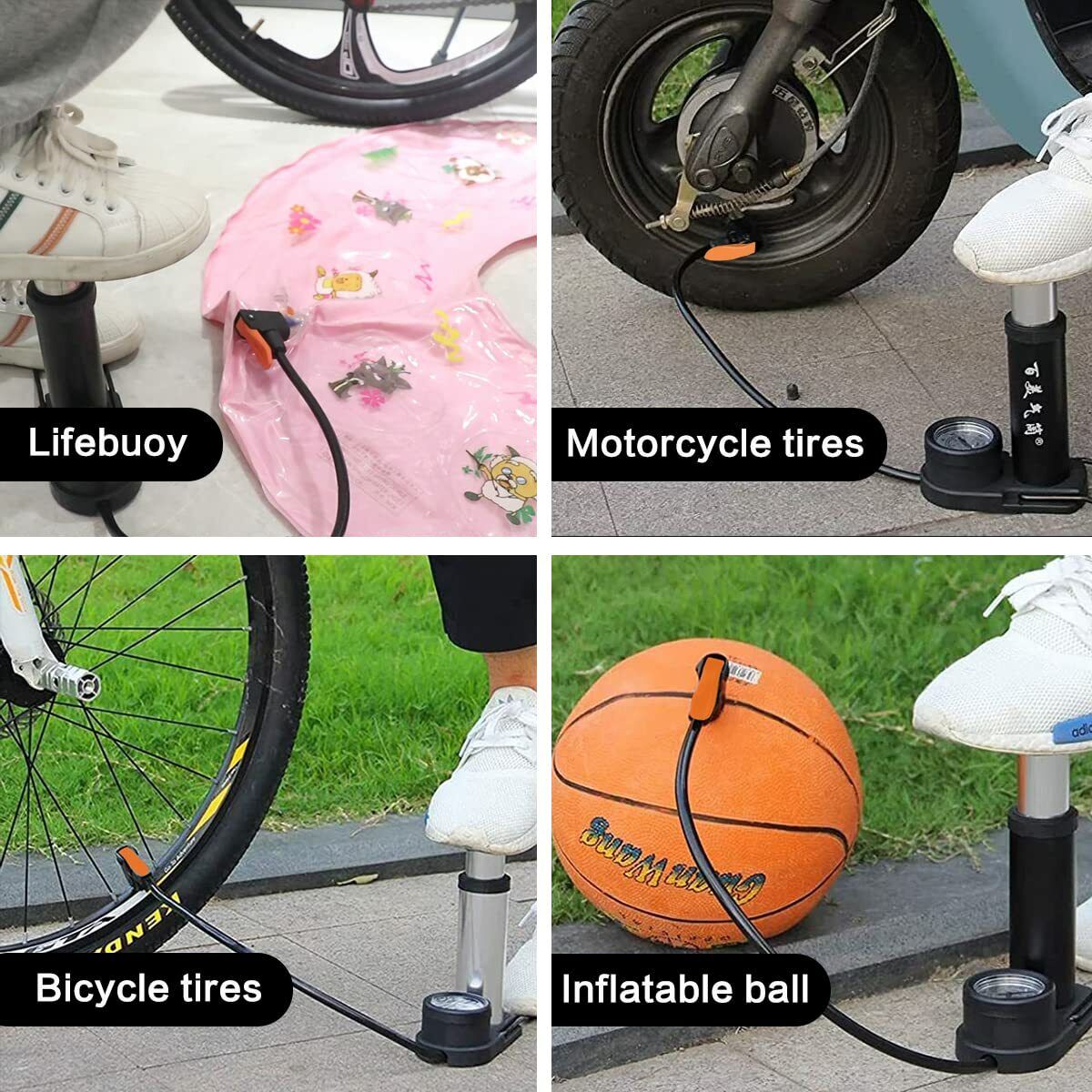 Handheld Pump Portable Tire Inflator For Bike, Motorcycle and Ball