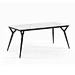 black metal leg table
