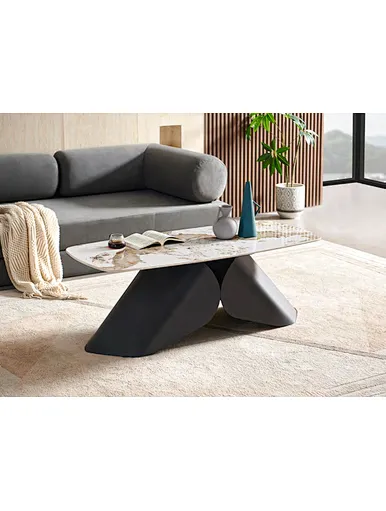 artistic metal base coffee table
