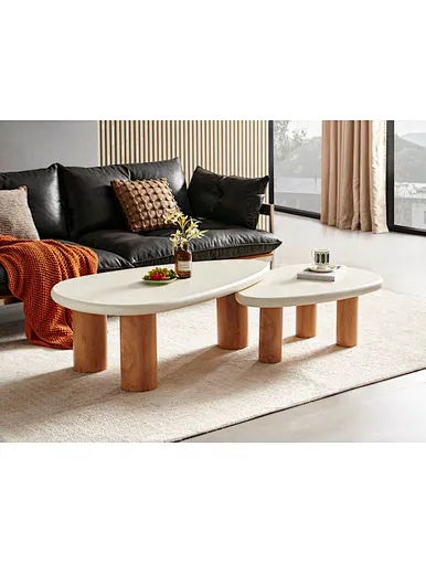 pebble shape living room table
