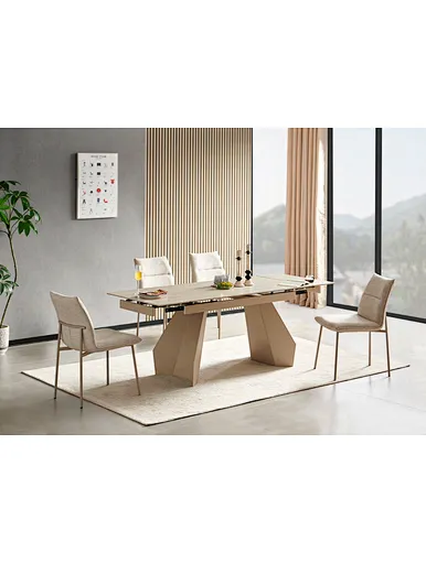 minimalist cream dining set
